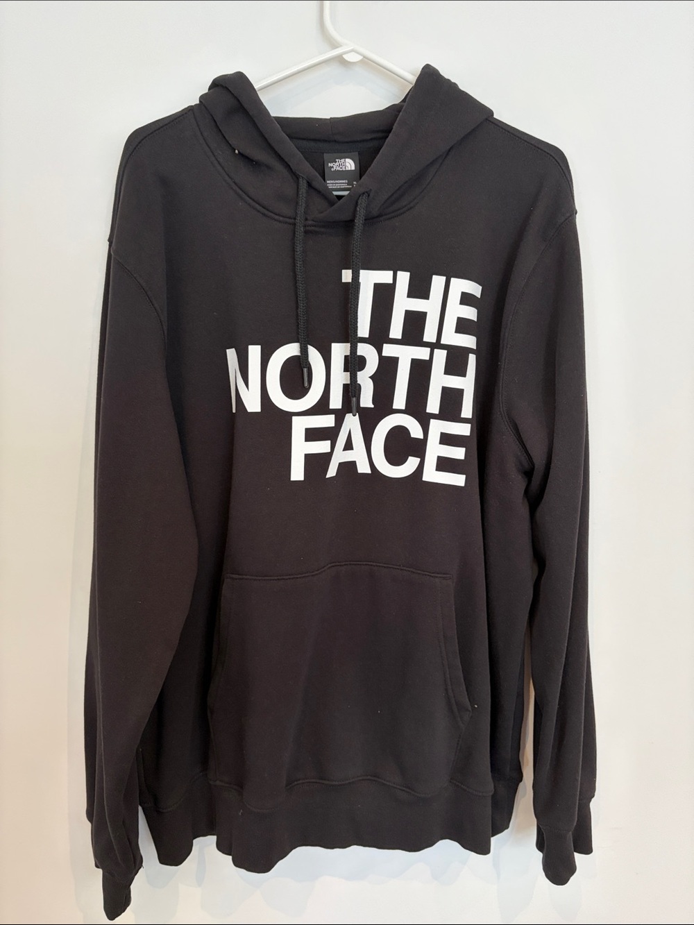 The North Face Black Crewneck Hoodie with White Logo